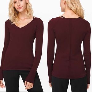 Lululemon Stand Steady V Neck Merino Wool Sweater